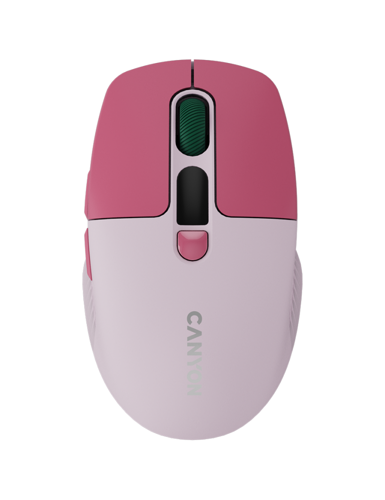 Безжична безшумна мишка Canyon MW-26 LCD Silent, Pink - CNS-CMSW26P