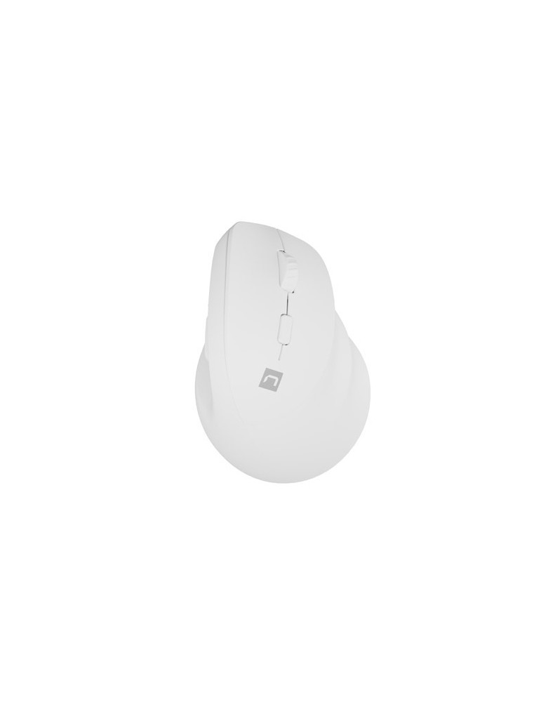 Bluetooth  вертикална мишка Natec Crake 2, 2400DPI Bluetooth 5.2   2.4 GHz, White - NMY-2257