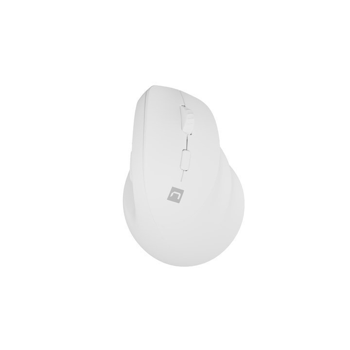 Bluetooth  вертикална мишка Natec Crake 2, 2400DPI Bluetooth 5.2   2.4 GHz, White - NMY-2257