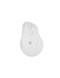 Bluetooth  вертикална мишка Natec Crake 2, 2400DPI Bluetooth 5.2   2.4 GHz, White - NMY-2257