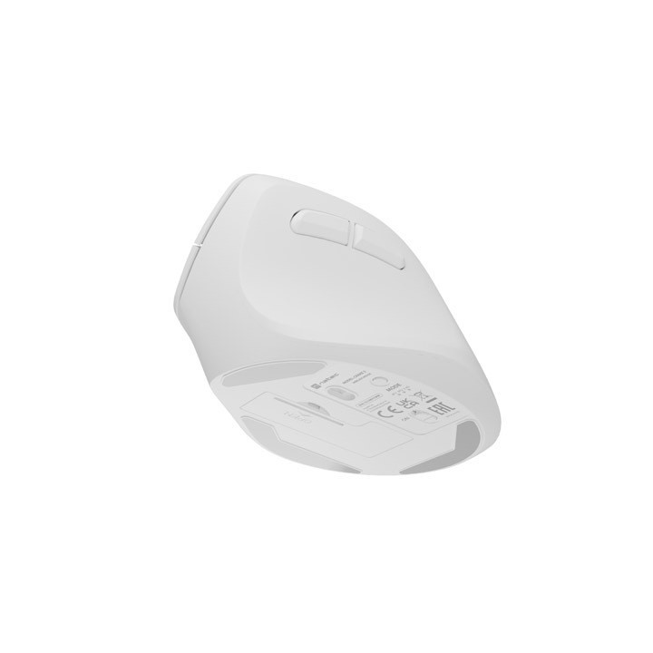 Bluetooth  вертикална мишка Natec Crake 2, 2400DPI Bluetooth 5.2   2.4 GHz, White - NMY-2257