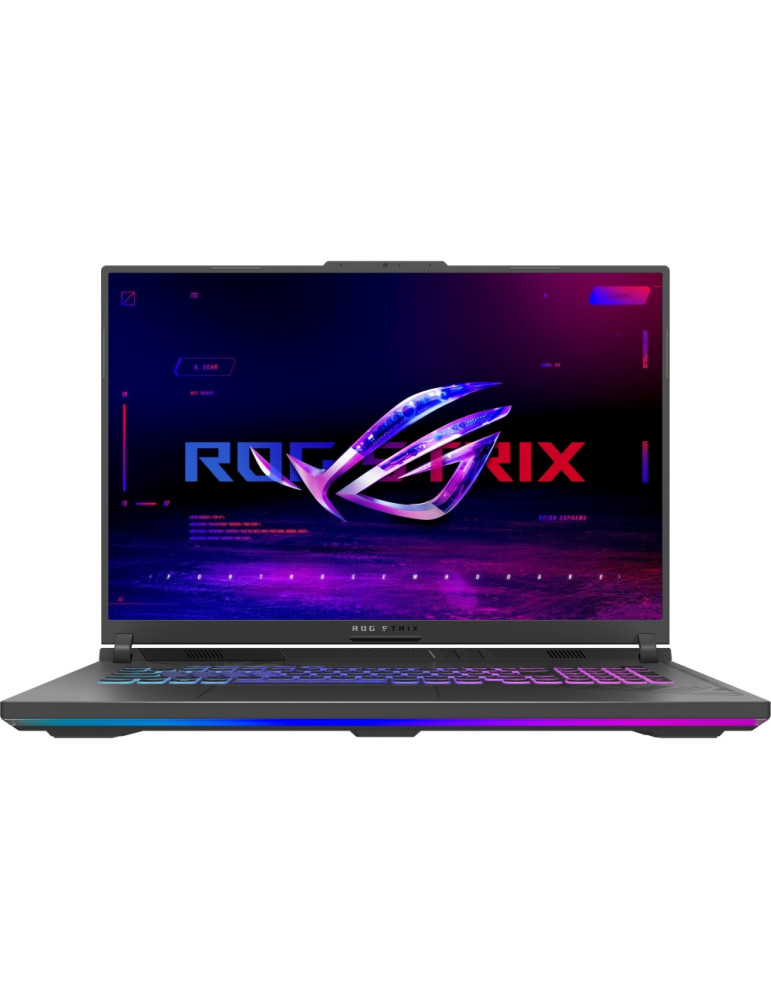 Лаптоп Asus ROG Strix G18 G814JVR-N6021, Intel i9-14900HX, 18.0" QHD  16:10 240Hz, 16GB DDR5 RAM, 1TB SSD, RTX 4060 8GB DDR6, WiFi 6, RGB Per-Key Kbd, No OS, Eclipse Gray - 90NR0IF6-M002J0