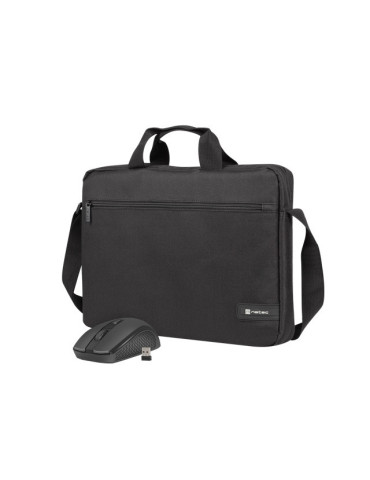 Комплект чанта   безжична мишка Natec WALLROO 2 15.6", Black - NTO-2051