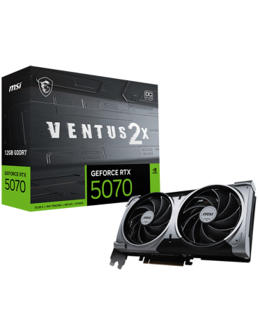 Видео карта MSI Nvidia GeForce RTX 5070 12G VENTUS 2X OC, 12GB GDDR7, 192bit