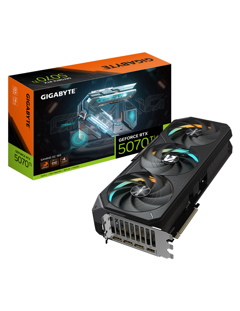 Видео карта Gigabyte Nvidia GeForce  RTX 5070 TI GAMING OC 16GB GDDR7 - GV-N507TGAMING OC-16GD