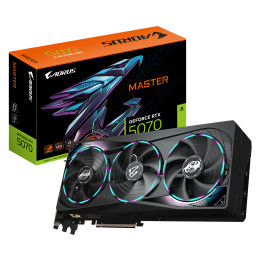Видео карта Gigabyte AORUS Nvidia GeForce RTX 5070 MASTER 12GB GDDR7 - GV-N5070AORUS M-12GD