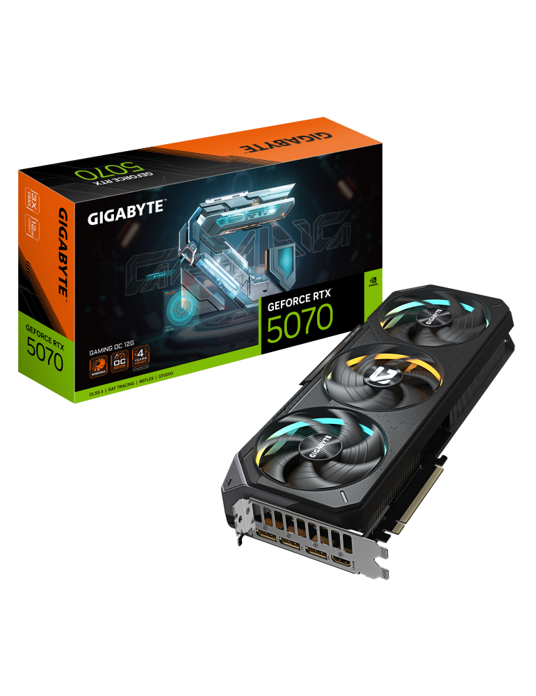 Видео карта Gigabyte Nvidia GeForce RTX 5070 GAMING OC 12GB GDDR7 - GV-N5070GAMING OC-12GD