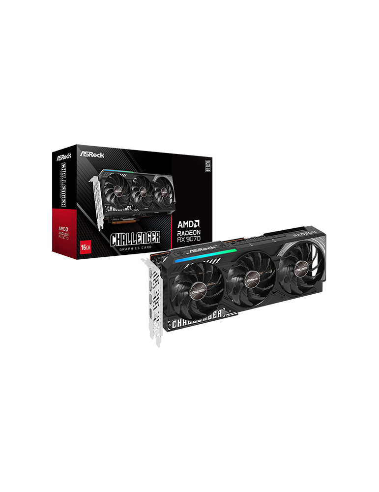 Видео карта AsRock AMD Radeon RX 9070 Challenger 16GB GDDR6 - RX9070 CL 16G