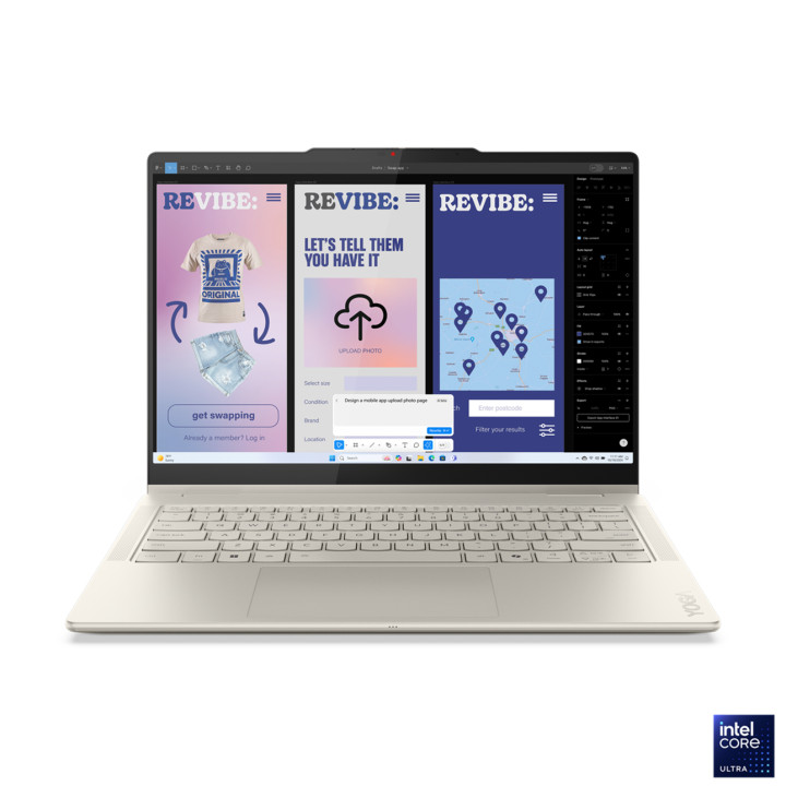 Лаптоп Lenovo Yoga 7 2IN1, Intel Core Ultra 7 258V, 14" 2.8K WQXGA , OLED 1100nits, 32GB RAM, 1TB SSD, Integrated Intel Arc Graphics 140V, Win 11 Home - 83JQ001PBM