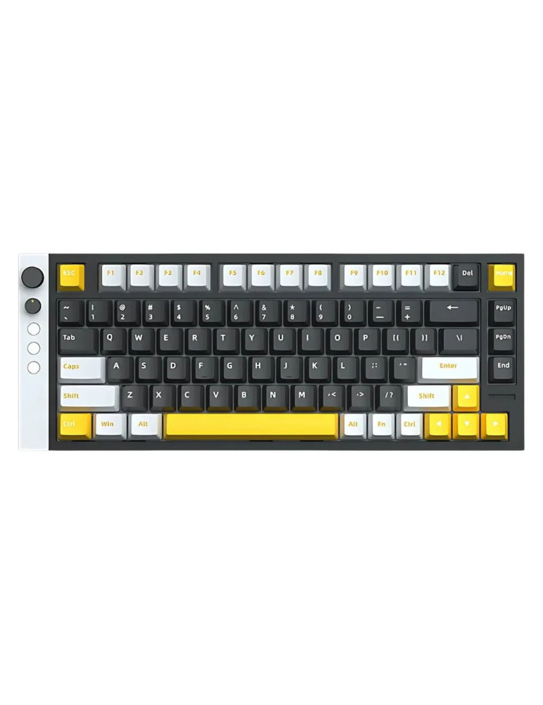 Професионална геймърска механична клавиатура Lamzu JET 75 - 8K, Magnetic Gateron Jade Switches, Black/Yellow - LAMZU-JET-75-BK
