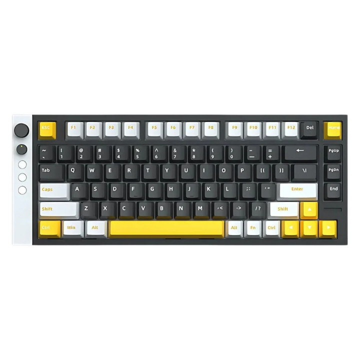 Професионална геймърска механична клавиатура Lamzu JET 75 - 8K, Magnetic Gateron Jade Switches, Black/Yellow - LAMZU-JET-75-BK