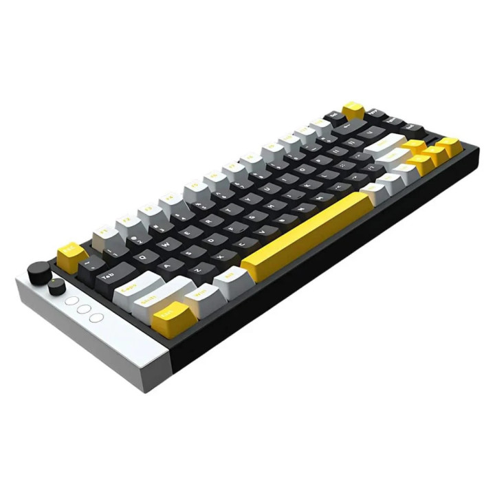 Професионална геймърска механична клавиатура Lamzu JET 75 - 8K, Magnetic Gateron Jade Switches, Black/Yellow - LAMZU-JET-75-BK