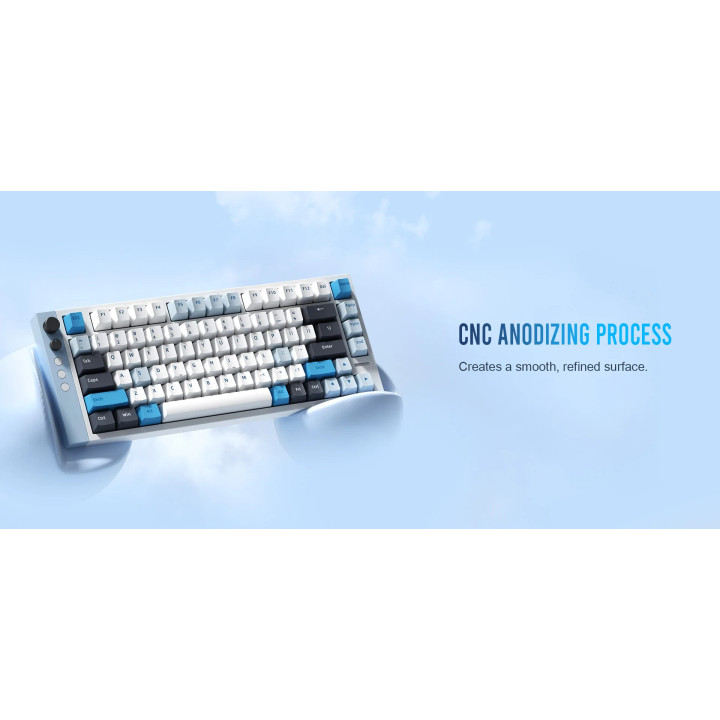 Професионална геймърска механична клавиатура Lamzu JET 75 - 8K, Magnetic Gateron Jade Switches, Black/Yellow - LAMZU-JET-75-BK