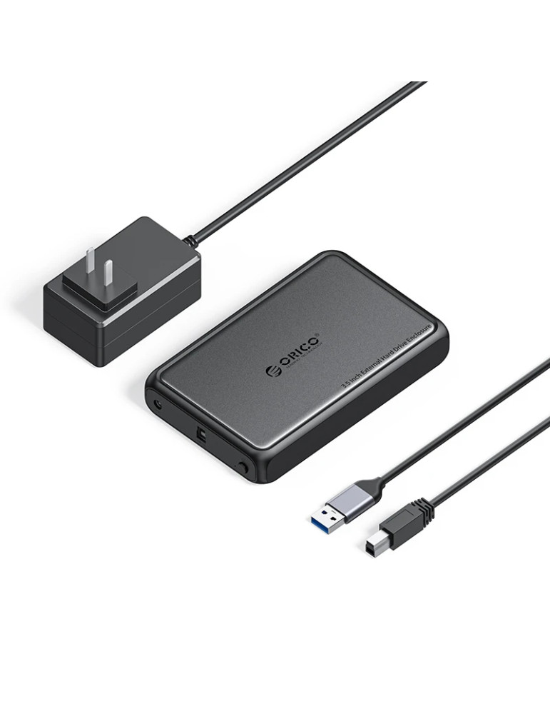 Външна кутия за диск Orico Storage Case, 3.5" USB-A black - DDL35-U3-EU-BK - DDL35-U3-EU-BK-BP-HW