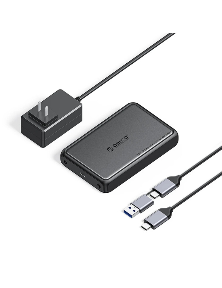 Външна кутия за диск Orico Storage Case, 3.5" USB-C black - DDL35-C3-EU-BK - DDL35-C3-EU-BK-BP