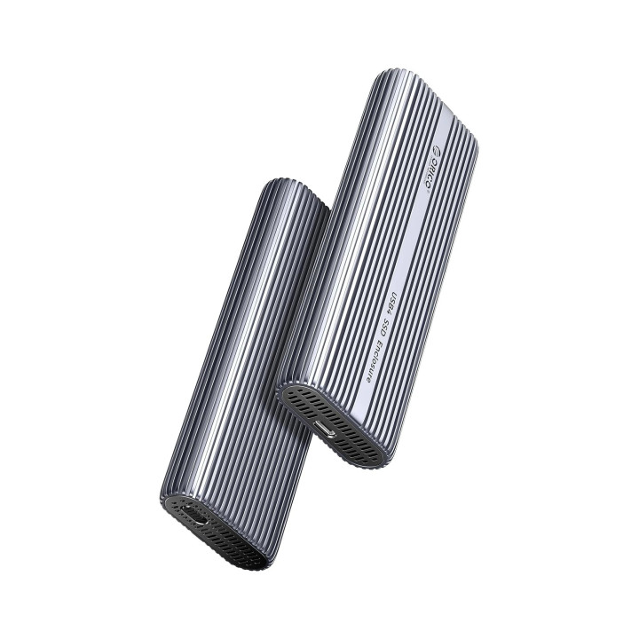 Външна кутия за диск Orico Storage Case, M.2 NVMe M key - USB-C/A, 40Gbps, Built-in Air Cooling, Aluminium - ACOM2-U4-GY - ACOM2-U4-GY-BP
