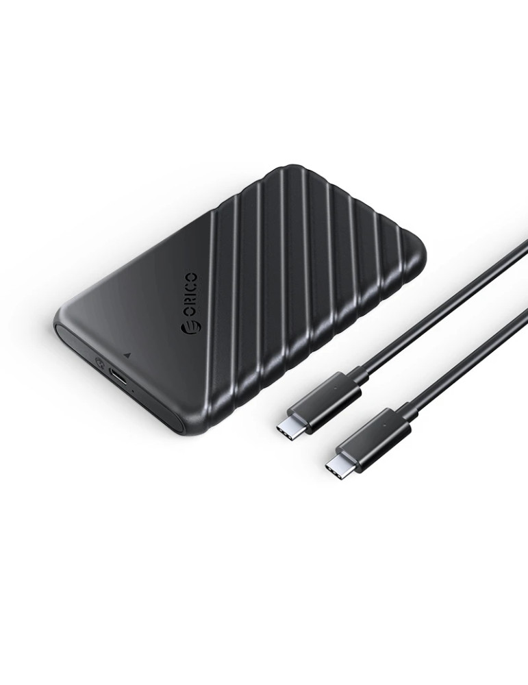 Външна кутия за диск Orico Storage Case, 2.5" USB-C Black - 25PW1C-C3-BK - 25PW1C-C3-BK-EP