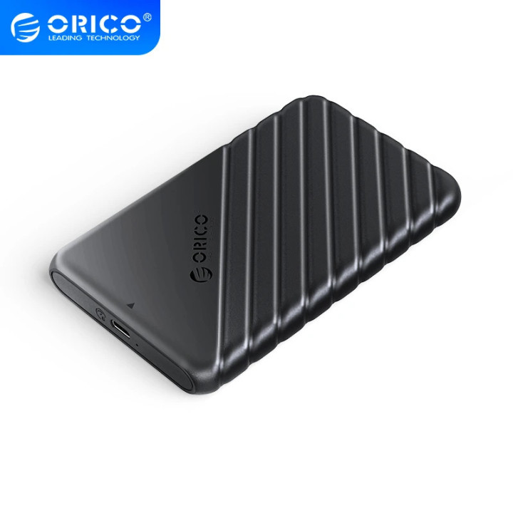 Външна кутия за диск Orico Storage Case, 2.5" USB-C Black - 25PW1C-C3-BK - 25PW1C-C3-BK-EP