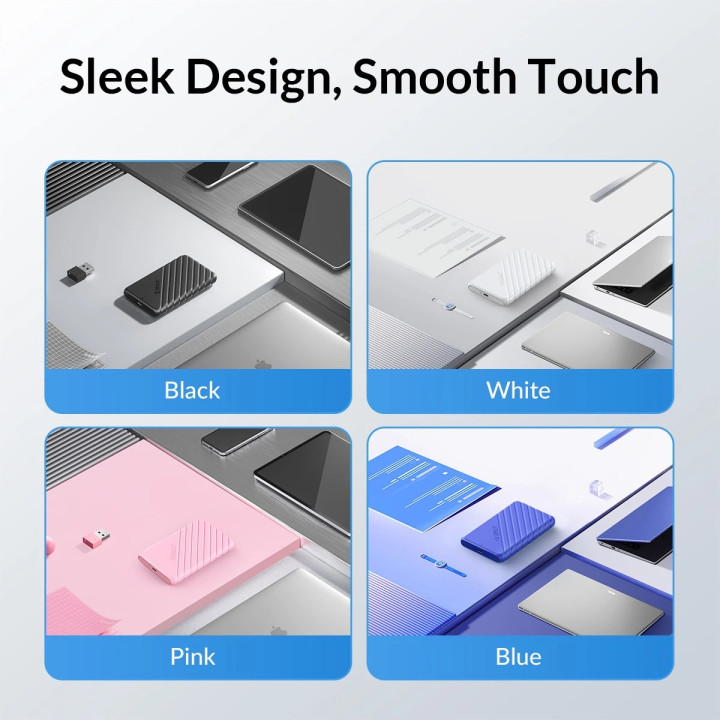 Външна кутия за диск Orico Storage Case, 2.5" USB-C Black - 25PW1C-C3-BK - 25PW1C-C3-BK-EP