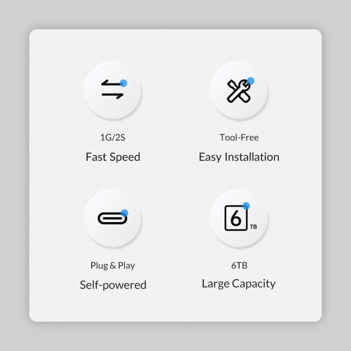 Външна кутия за диск Orico Storage Case, 2.5" USB-C - 2577C3-V1-BK - 2577C3-V1-BK-EP