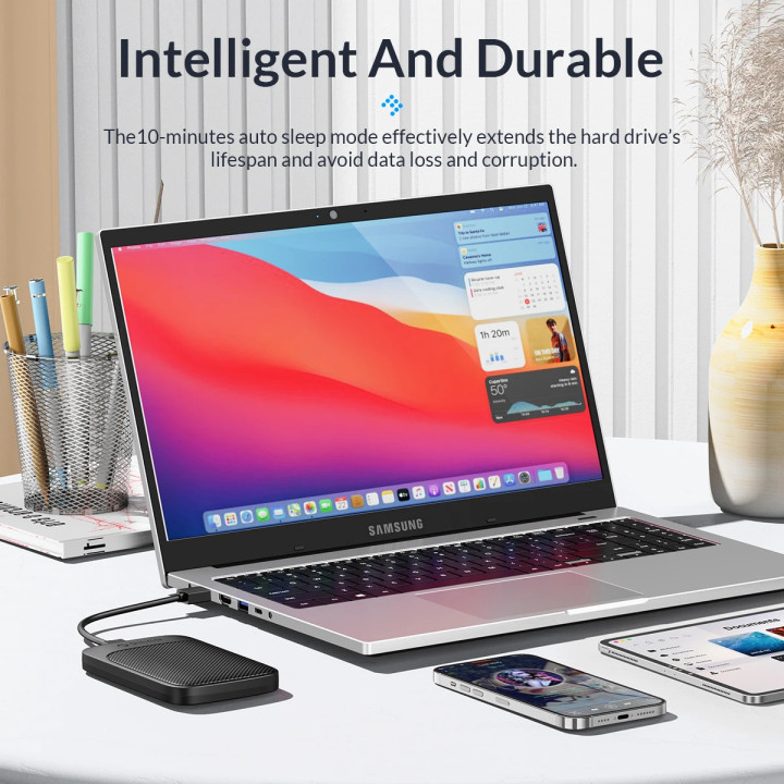 Външна кутия за диск Orico Storage Case, 2.5" USB-C - 2020C3-V1-BK - 2020C3-V1-BK-EP