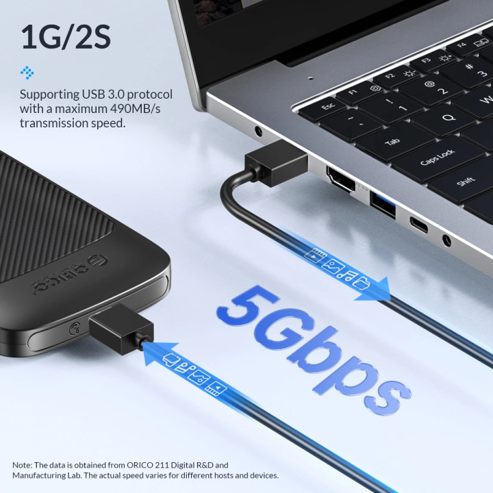 Външна кутия за диск Orico Storage Case, 2.5" USB-C - 2020C3-V1-BK - 2020C3-V1-BK-EP