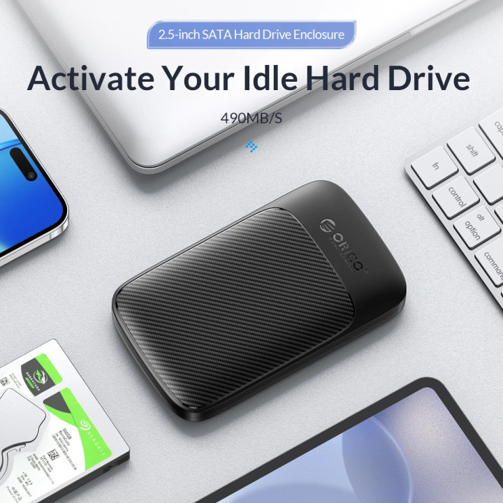Външна кутия за диск Orico Storage Case, 2.5" USB-C - 2020C3-V1-BK - 2020C3-V1-BK-EP