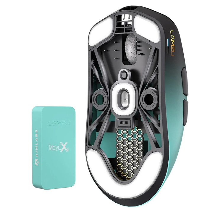 Професионална геймърска мишка Lamzu MAYA X 8K - Wireless Gaming Mouse - Aimlabs Edition - LAMZU-MAYA-X-AIMLABS