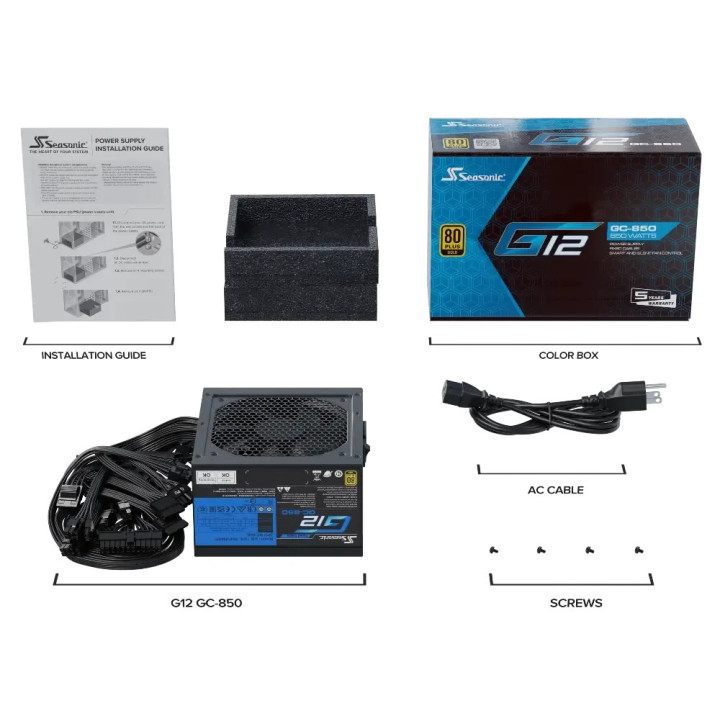Захранване Seasonic G12 GC-850 V2 PSU 850W Gold - SSP-850RT2