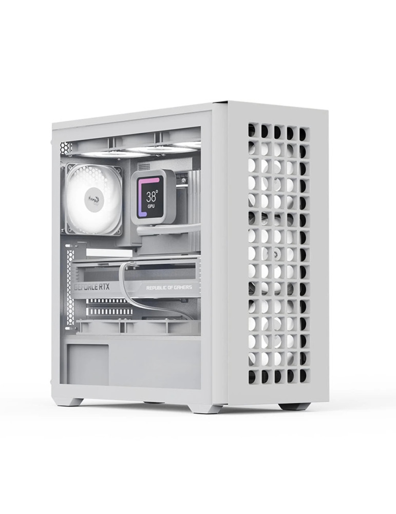 Кутия за компютър AeroCool D502A White, Addressable RGB, ATX - D502A-G-WT-v1