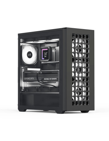 Кутия за компютър AeroCool D502A Black, Addressable RGB, ATX - D502A-G-BK-v1