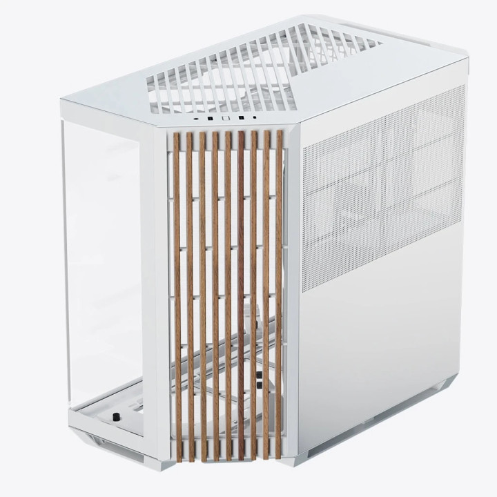 Кутия за компютър APNX V1-W, ATX, Wood, White - V1-W-WH-v1