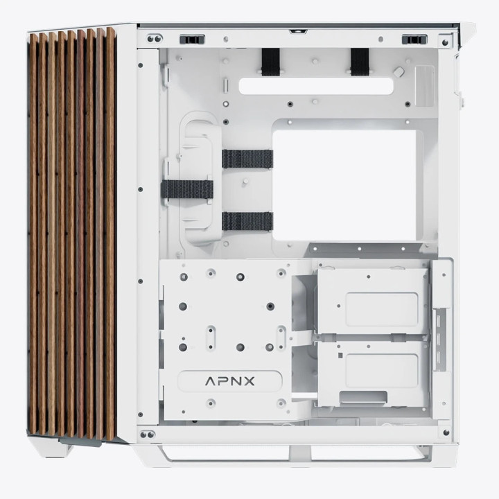 Кутия за компютър APNX V1-W, ATX, Wood, White - V1-W-WH-v1