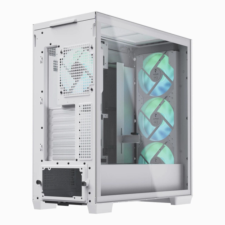 Кутия за компютър APNX C1-R, ATX, White - C1-R-WT-v1