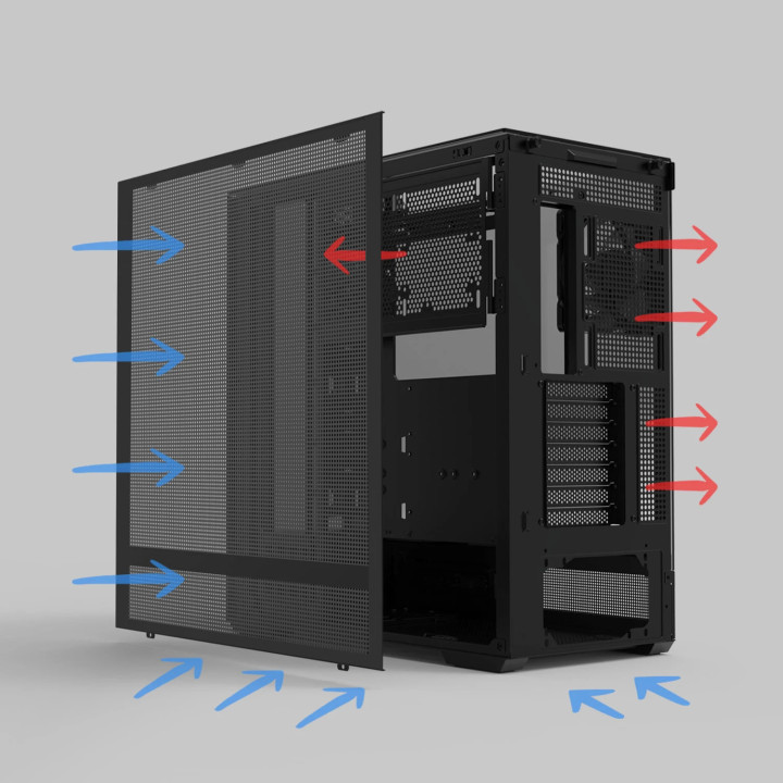 Кутия за компютър Zalman P40 Prism, ATX, Black - ZM-P40-PRISM-BK