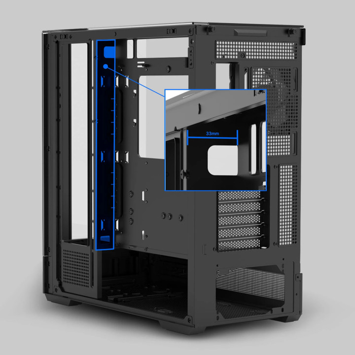 Кутия за компютър Zalman P40 Prism, ATX, Black - ZM-P40-PRISM-BK