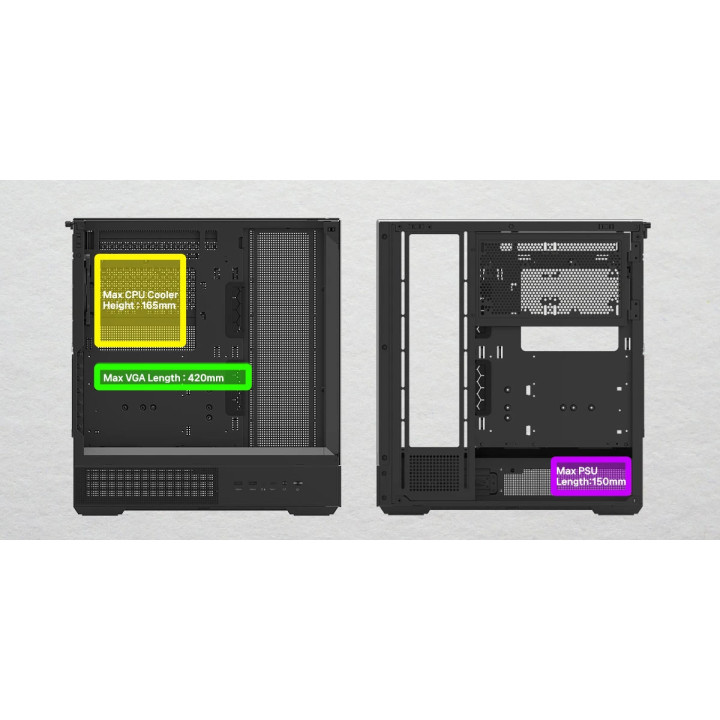 Кутия за компютър Zalman P40 Prism, ATX, Black - ZM-P40-PRISM-BK