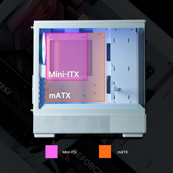 Кутия за компютър Zalman P10, mATX, White - ZM-P10-WH