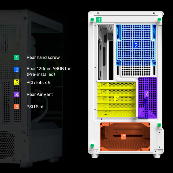 Кутия за компютър Zalman P10, mATX, White - ZM-P10-WH