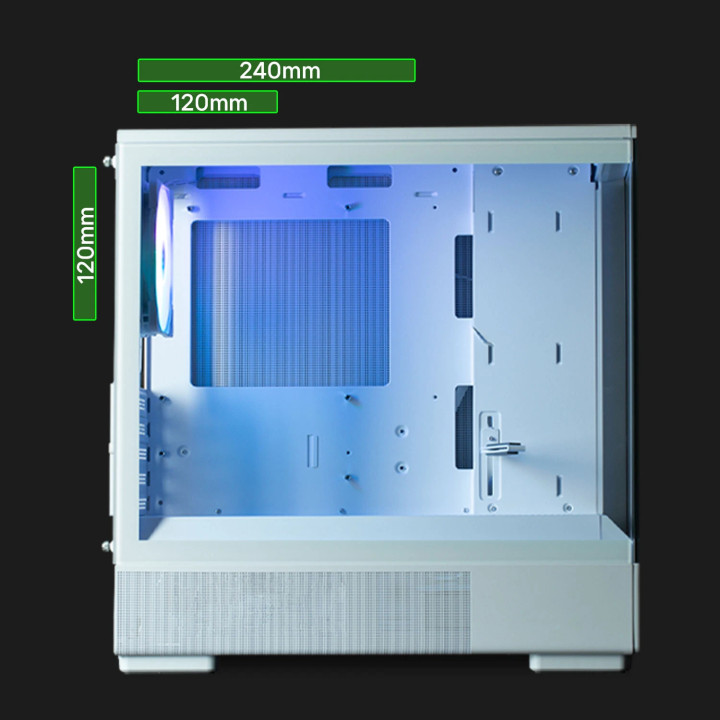 Кутия за компютър Zalman P10, mATX, White - ZM-P10-WH