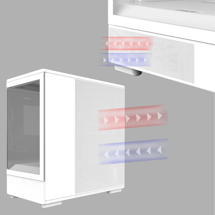 Кутия за компютър Zalman P10, mATX, White - ZM-P10-WH