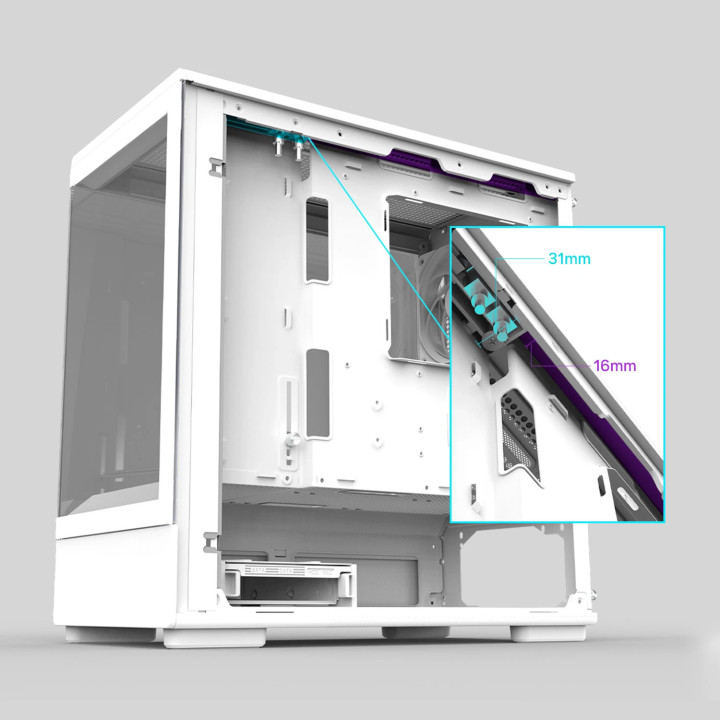 Кутия за компютър Zalman P10, mATX, White - ZM-P10-WH