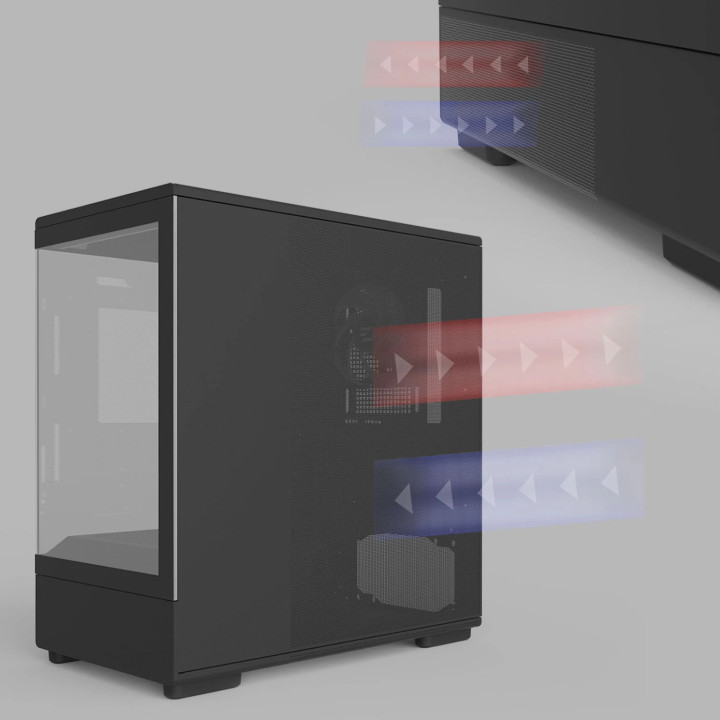 Кутия за компютър Zalman P10, mATX, Black - ZM-P10-BK