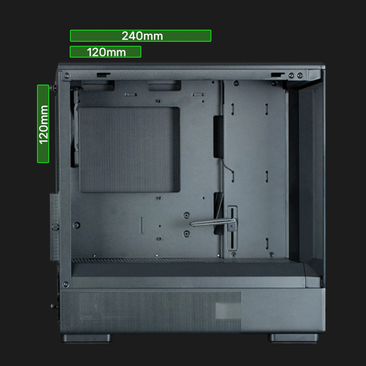 Кутия за компютър Zalman P10, mATX, Black - ZM-P10-BK
