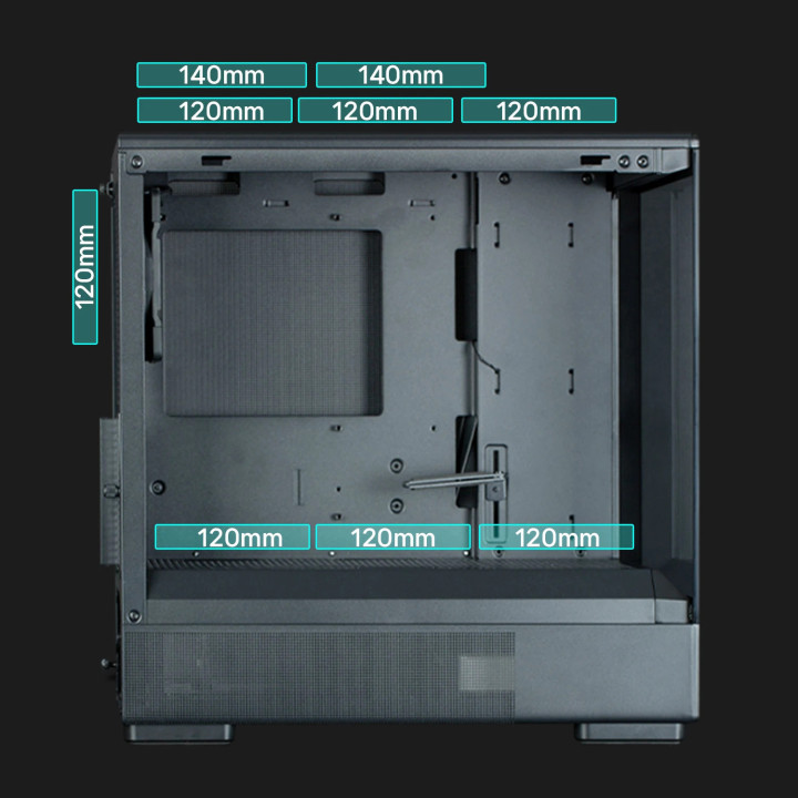 Кутия за компютър Zalman P10, mATX, Black - ZM-P10-BK