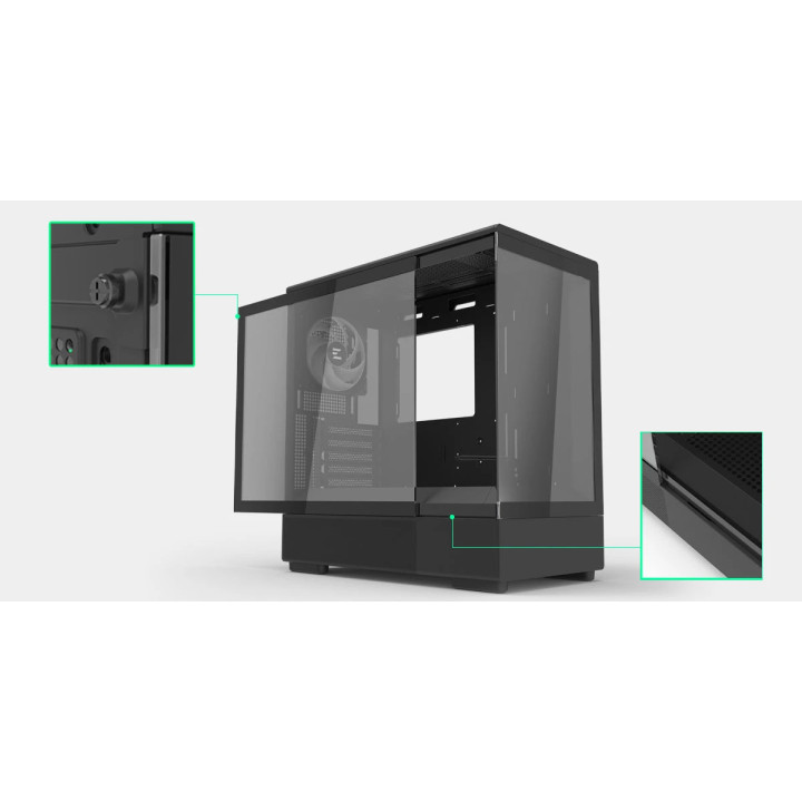 Кутия за компютър Zalman P10, mATX, Black - ZM-P10-BK