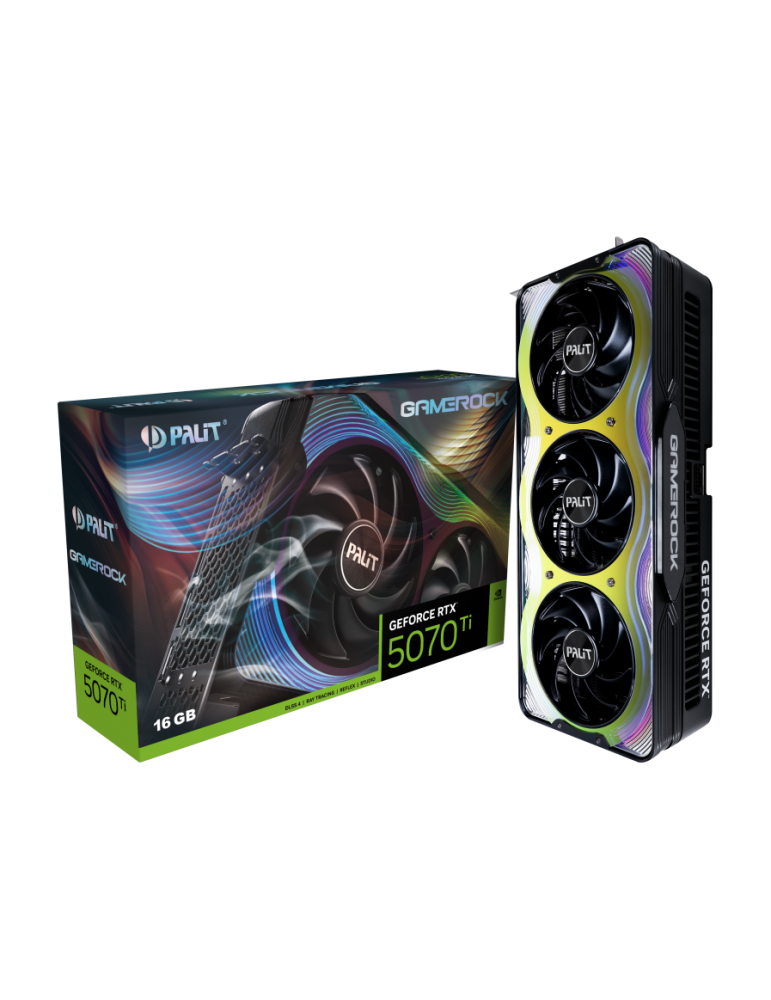 Видео карта Palit GeForce RTX 5070 Ti GameRock 16GB, 256 bits - NE7507T019T2-GB2030G
