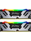 RAM памет Kingston 64GB(2x32GB) DDR5 PC5-51200 6400MHz Fury Renegade Silver RG - KF564C32RSAK2-64