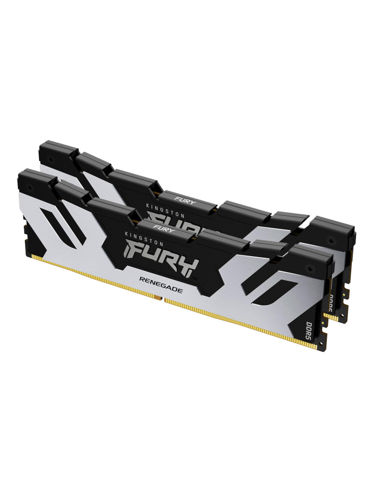 RAM памет Kingston 64GB(2x32GB) DDR5 6400MHz Fury Renegade Silver/Black CL32, Intel XMP - KF564C32RSK2-64