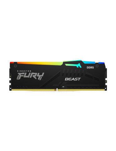RAM памет Kingston 16GB 5600MHz DDR5 CL40 DIMM FURY Beast RGB - KF556C40BBA-16